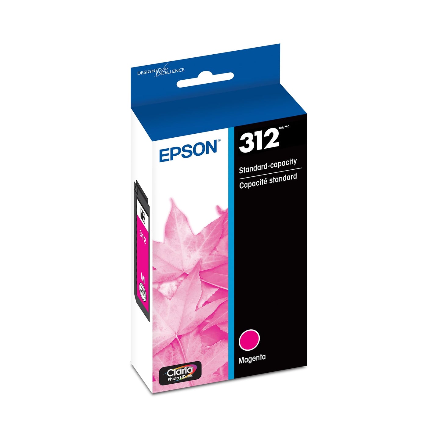 EPSON 312 Claria Photo HD Ink Standard Capacity Magenta Cartridge (T312320-S) Works with Expression XP-8500, 8600, 8700, 15000
