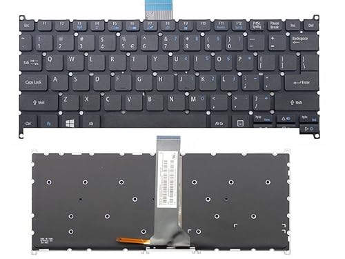 New US Layout Laptop Backlit Keyboard (Without Frame) Replacement for Acer Aspire ES1-131 R3-131T ES1-311 ES1-331 V3-111P V3-112P V5-122P V5-132