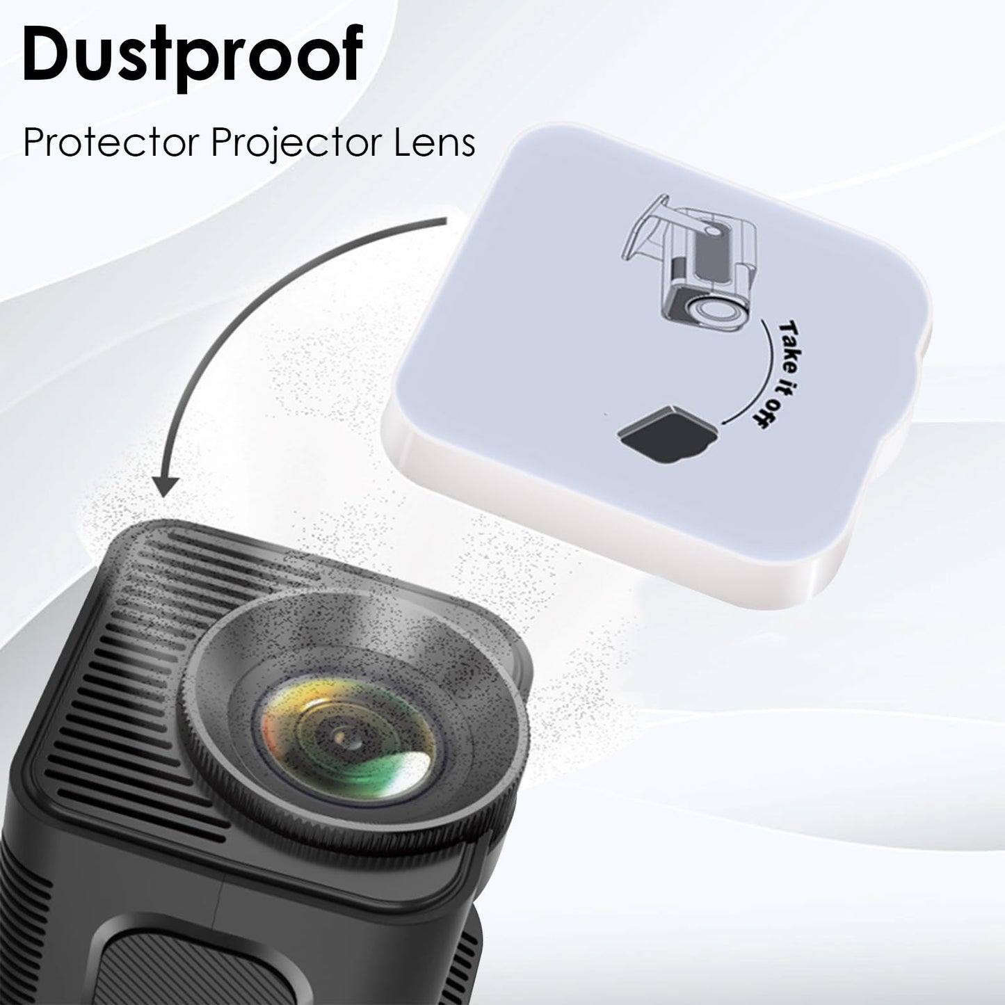 HY320 Projector Lens Protector Cover | Dustproof & Anti-Scratch Protection | Easy Install & Case-Friendly Design | Projector Accessories