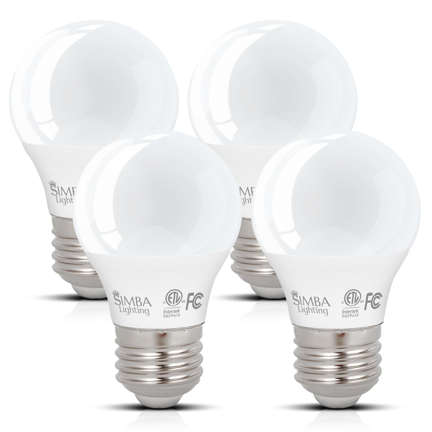 Simba Lighting LED A15 5W 120V ETL Listed Light Bulbs E26, 5000K, 4 Pack