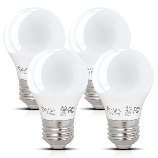 Simba Lighting LED A15 5W 120V ETL Listed Light Bulbs E26, 5000K, 4 Pack