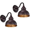 ACLand Farmhouse Vanity Wall Sconce, Industrial Gooseneck Barn Light Fixture, Oil Rubbed Bronze Wall Lamps for Bedroom, Bathroom, Hallway, Living