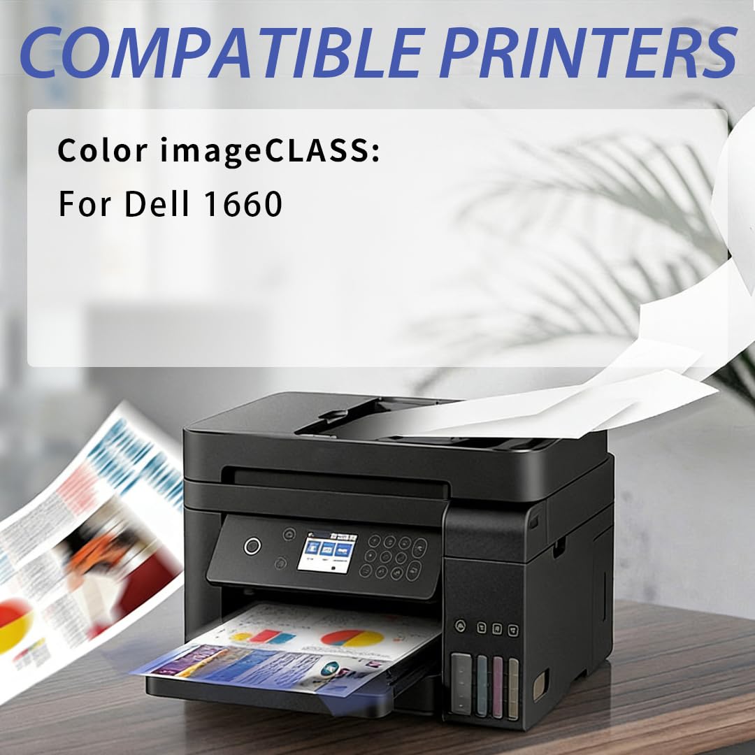 (2-Pack, Black) ColorPrint Compatible Toner Cartridge Replacement for Dell 1660 C1660 C1660W C1660cnw 1660w 1660cnw 4G9HP 332-0399 332-0400 332-0402