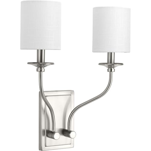 Progress Lighting Bonita Collection Brushed Nickel Two-Light Wall Sconce
