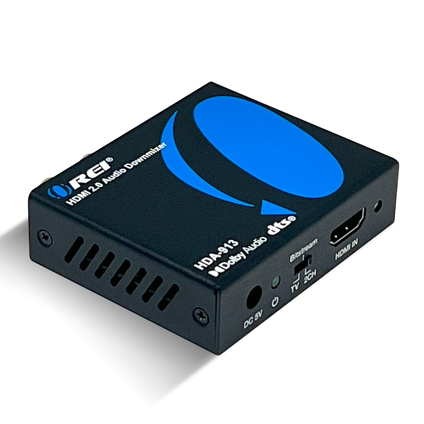 OREI 4K HDMI Audio Decoder Extractor, Downmix Audio Decoding DTS to Analog 3.5mm Jack Support Headphone/Speaker L/R Outputs or Optical SPDIF (HDA-913)