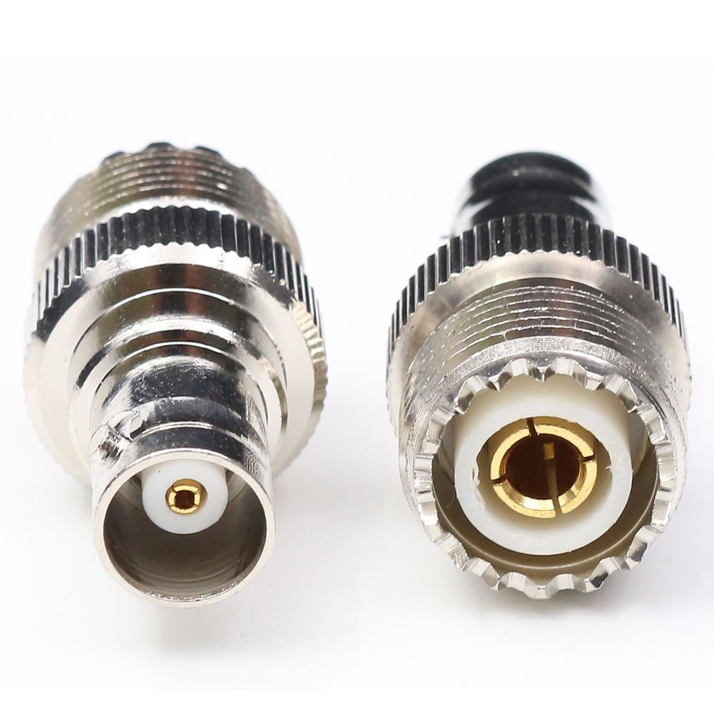 ANHAN UHF Female to BNC Female Adapter - 2Pack F/F Straight Coax Cable Connector
