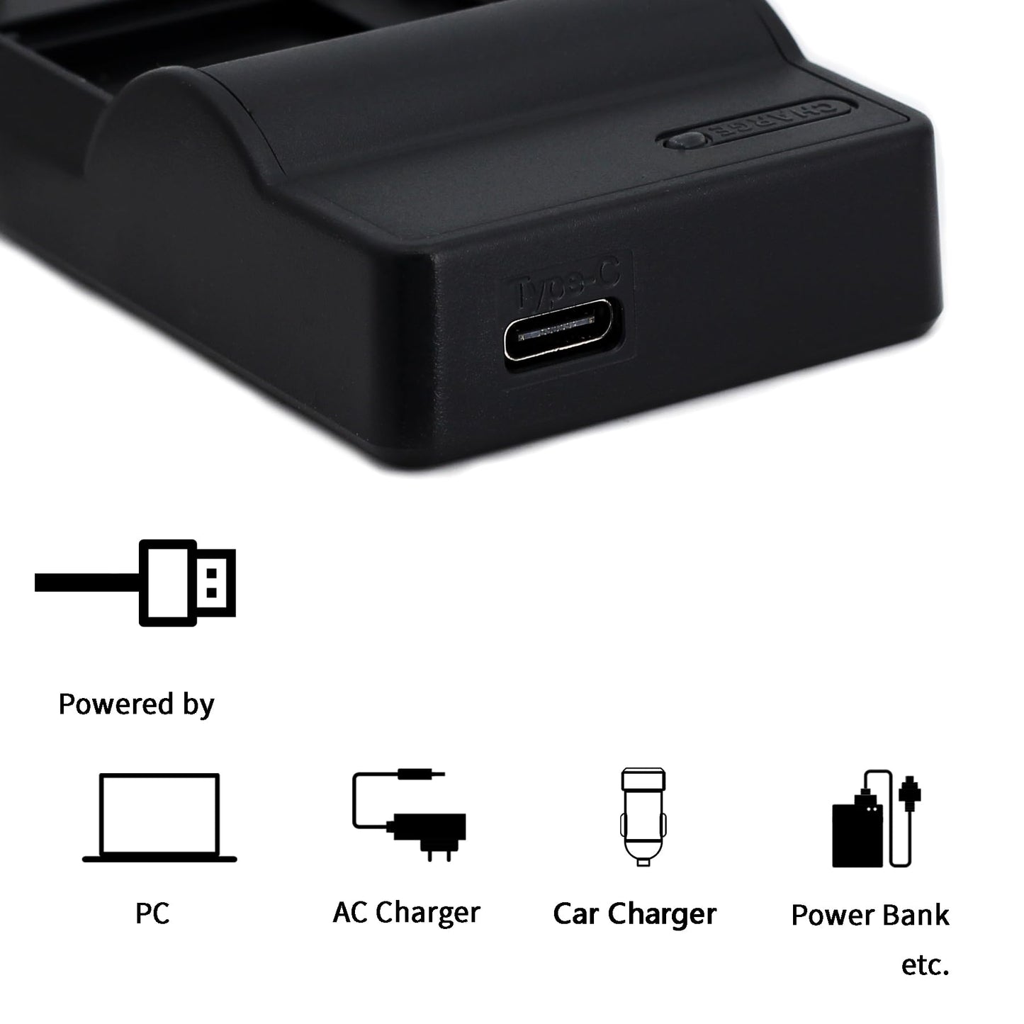 Norifon NB-2L USB Charger for Canon EOS 350D 400D Optura 30 40 50 500 PowerShot G7 G9 S40 S45 S50 S60 S70 S80 ZR100 ZR200 ZR500 ZR800 ZR830 ZR900