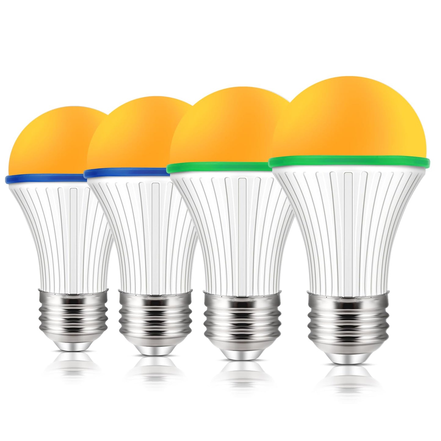 KINUR A15 3W Amber Dim Light Bulb, 25W Equivalent Low Watt E26 Warm Light for Healthy Sleep & Baby Nursery, 4 Pack