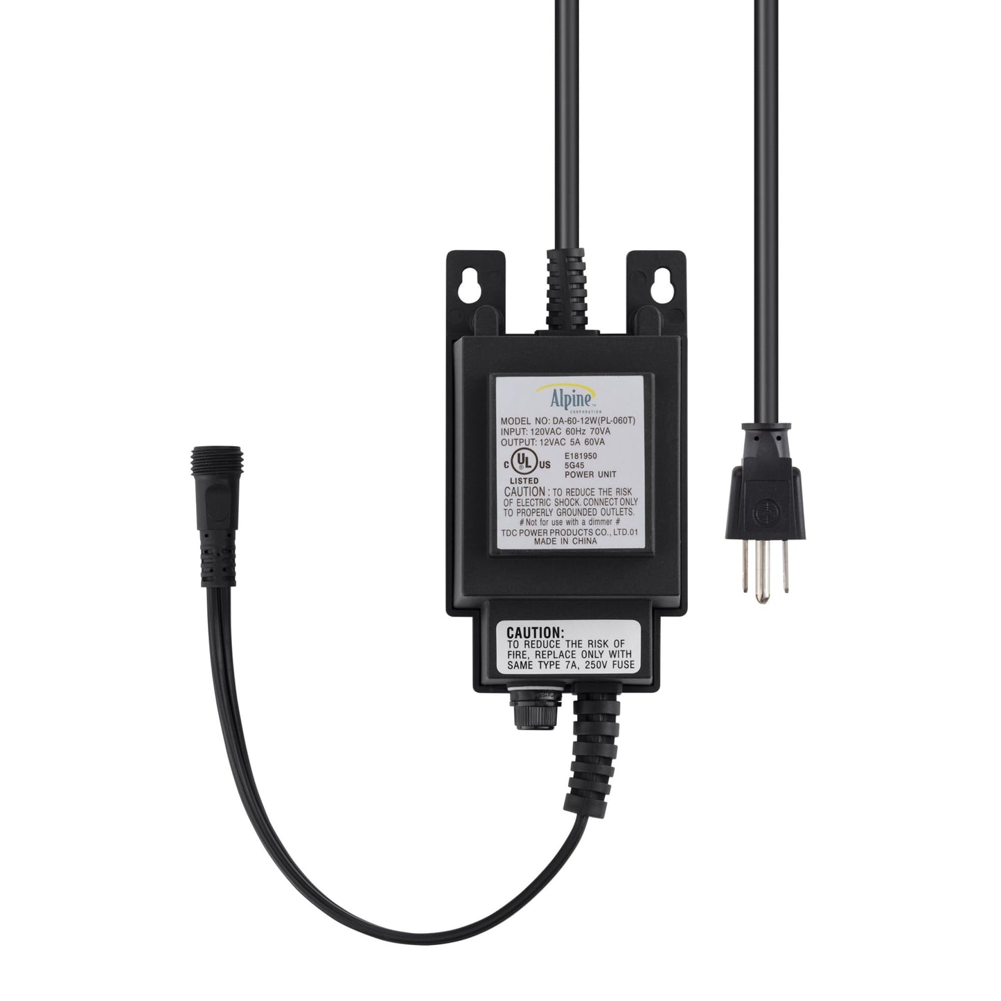 Alpine Corporation Outdoor 60W Replacement Transformer for Fountains and Lights