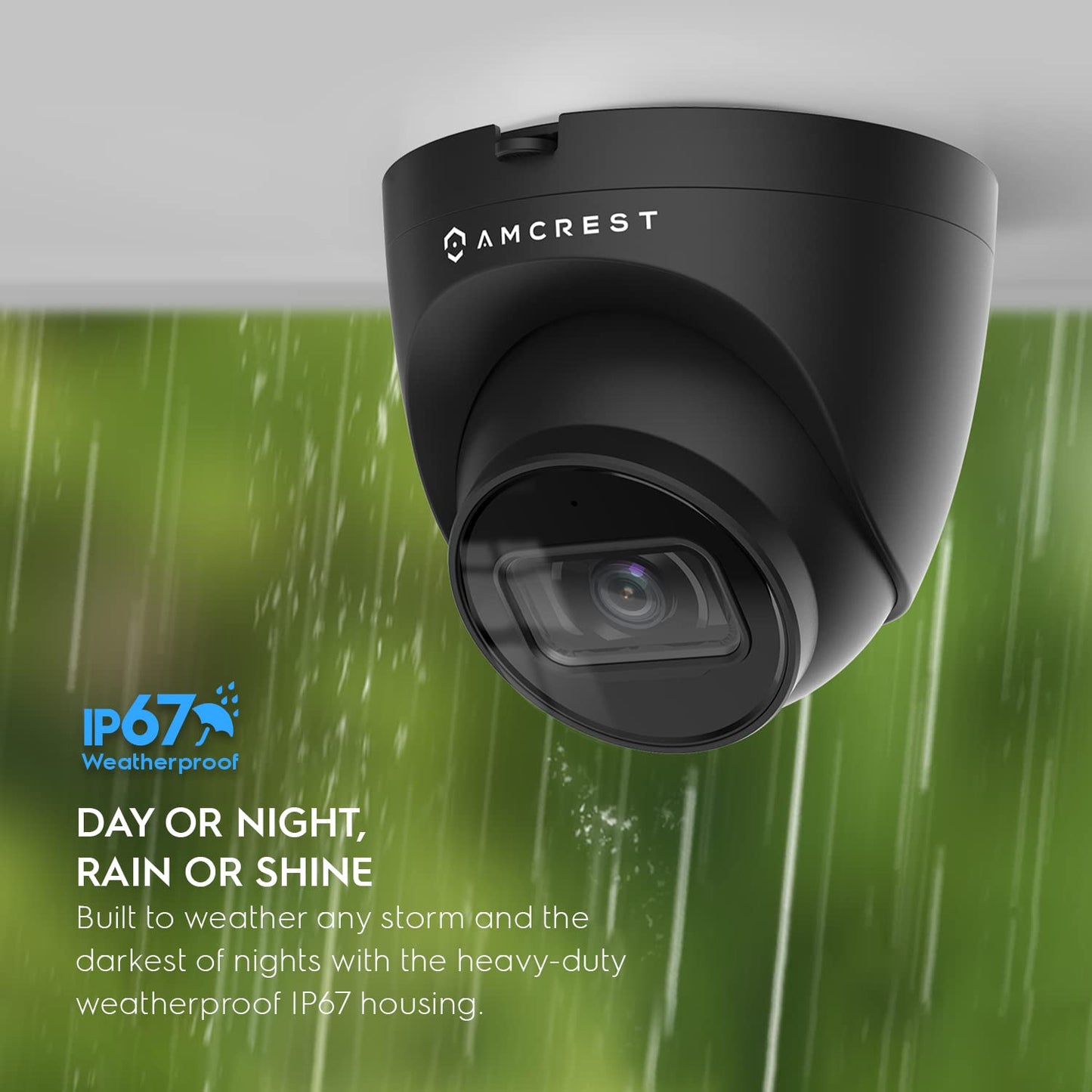 Amcrest Refurbished 5MP Turret POE Camera, Outdoor IP Camera POE with Mic/Audio, 5-Megapixel Security Surveillance Cameras, 132° FOV, IP67, MicroSD