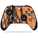 MightySkins Skin Compatible with Microsoft Xbox One X Controller - Orange Camo | Protective, Durable, and Unique Vinyl Decal wrap Cover | Easy