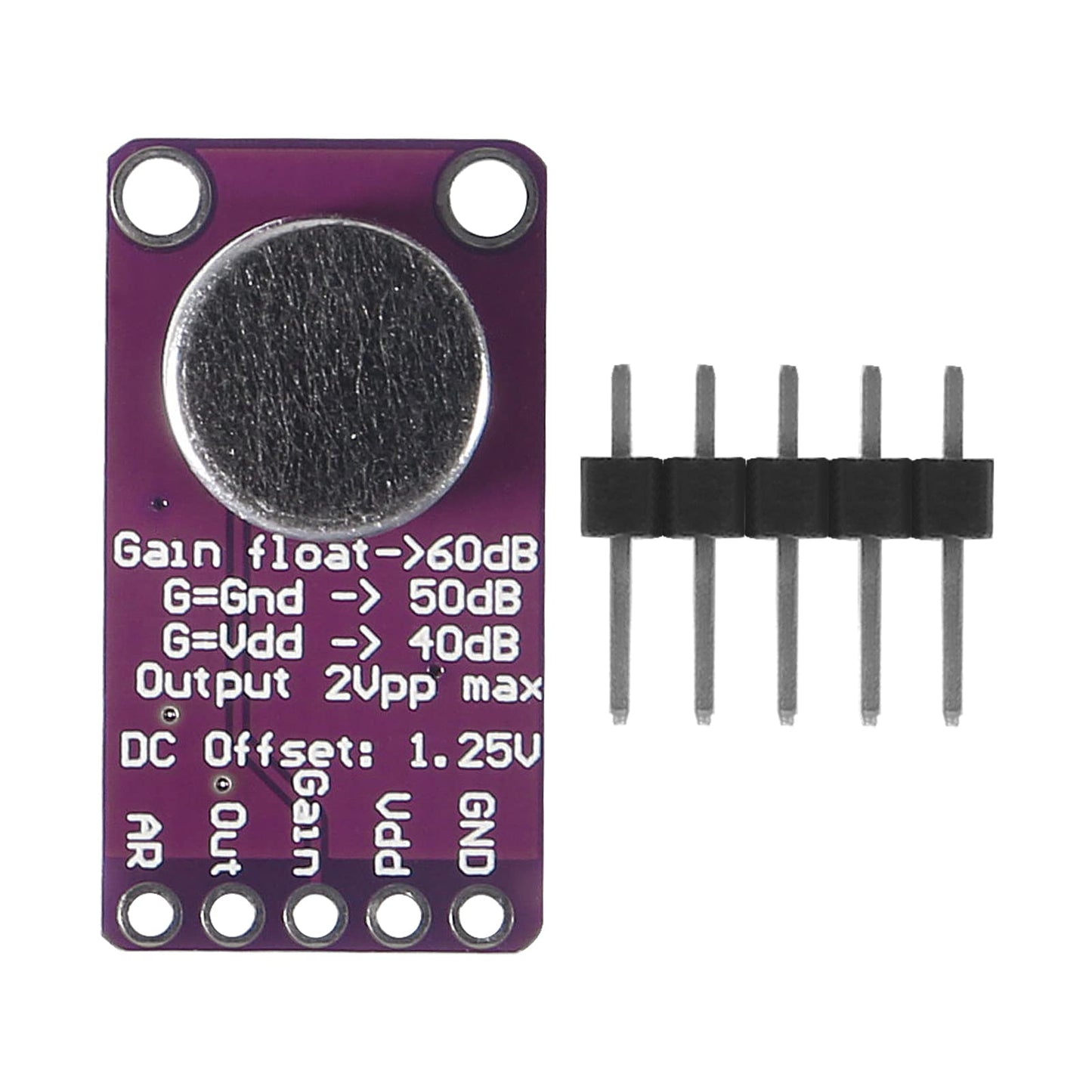 4 Pcs MAX9814 Electret Microphone Amplifier AGC Microphone Preamplifier Module Auto Gain Control