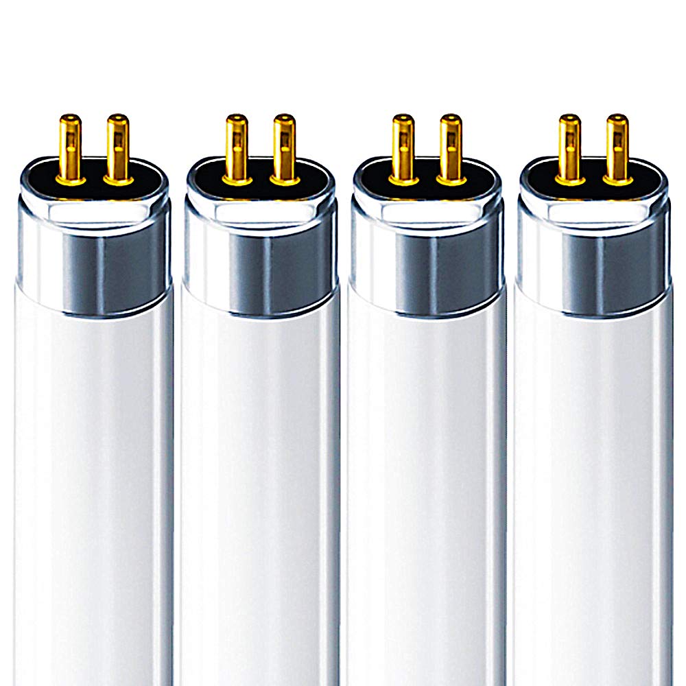 LUXRITE F54T5/841/HO 54W 46 Inch T5 Fluorescent Tube Light Bulb, 4100K Cool White, 4200 Lumens, G5 Mini Bi-Pin Base, LR20770, 4-Pack