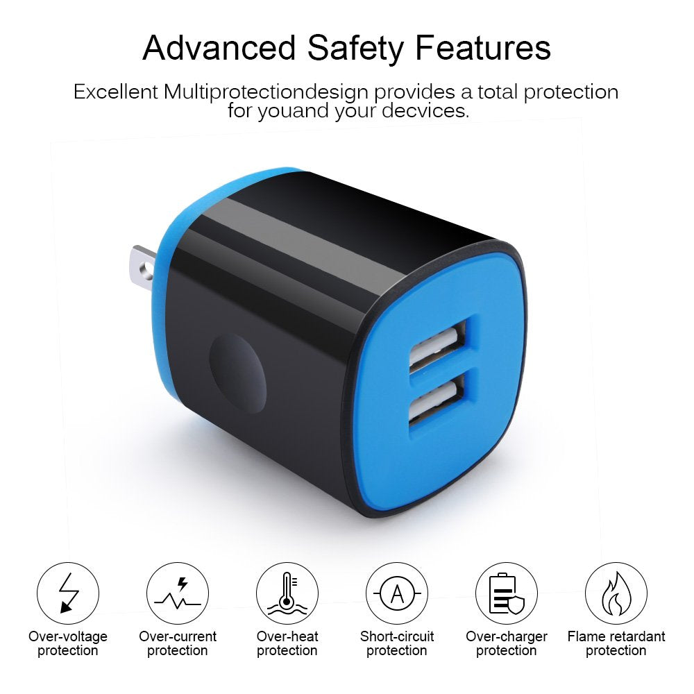 USB Type C Charger for Moto G Pure/G Play 2026 2024/G Power 2026 2025 2024/G Stylus 5G 2025 2023/G 2025/G Fast/G7/G8/Z4,AndHot 2 Port USB Adapter Wall