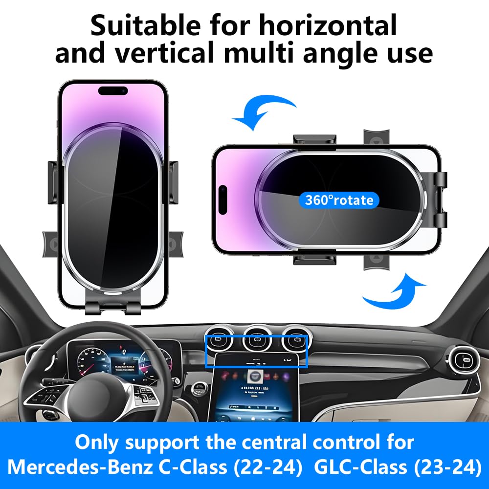 Car Phone Holder for Mercedes-Benz C Class 2022-2026? GLC 2023-2026 ?CLE 2024-2026 Auto Accessories Navigation Screen Bracket Interior Decoration