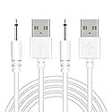 Bizooth 2.7ft Replacement DC Charging Cable (2 Pack), USB to DC 2.5mm Fast Charger Cord Adapter - Massager Charger Cords