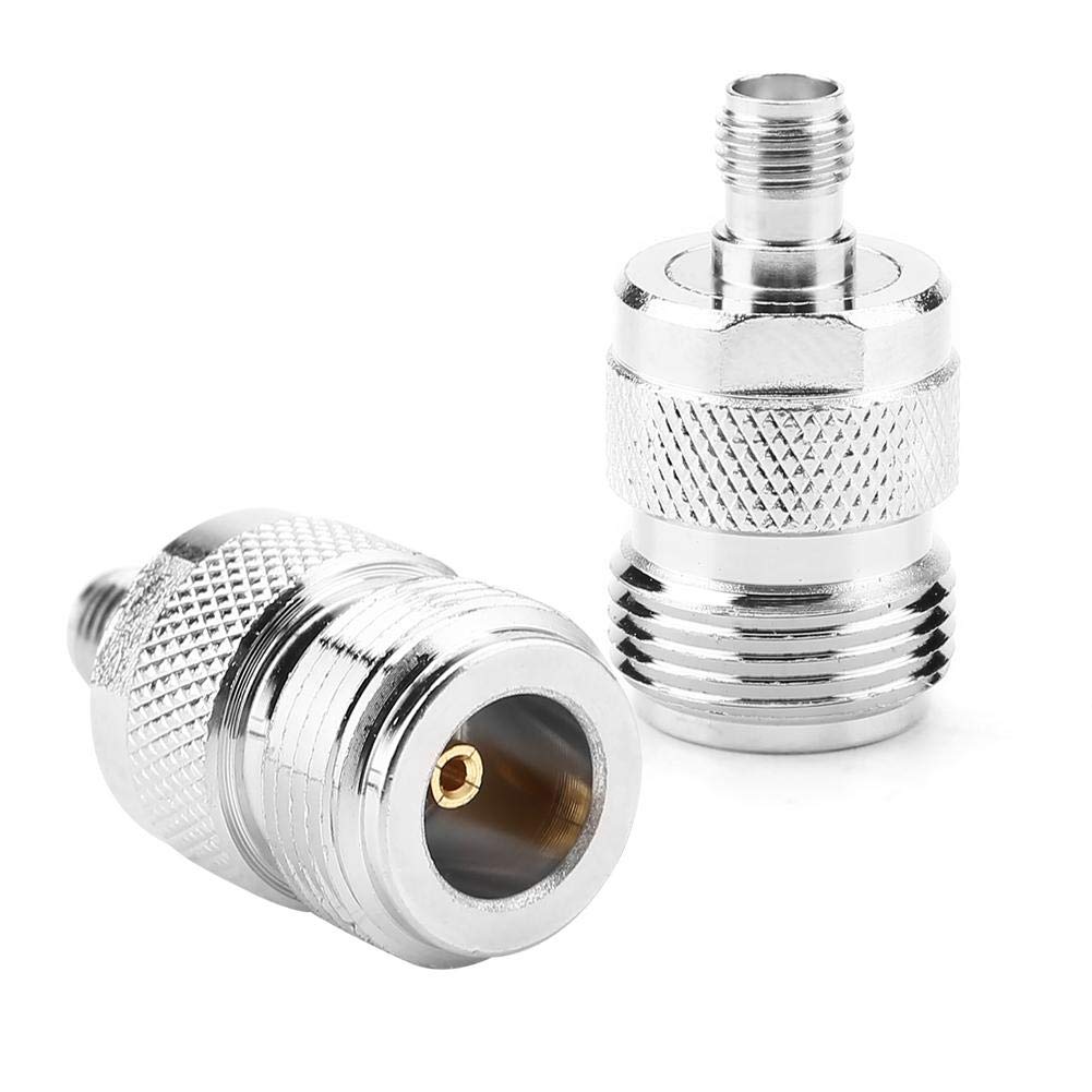 N Female to SMA Female RF Connector, 2 Pcs 50Ω Impedance Coaxial Adapter Test Converter 0-6Ghz Frequency, Leads and Probes
