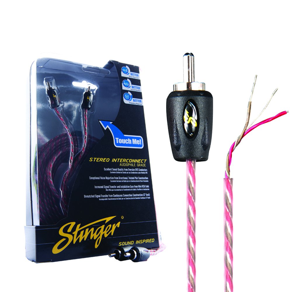 Stinger SI429 9 -Foot of 2-Channel 4000 Series RCA Interconnect Cable , BLACK