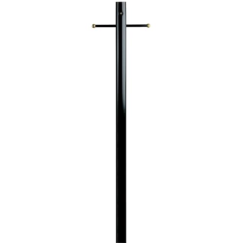 Westinghouse Lighting 6695500 Lantern Post with Ground Convenience Outlet and Dusk to Dawn Sensor, Black Finish on Steel