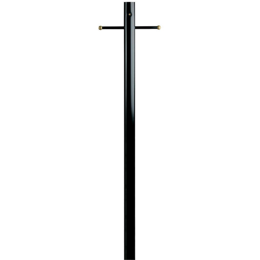 Westinghouse Lighting 6695500 Lantern Post with Ground Convenience Outlet and Dusk to Dawn Sensor, Black Finish on Steel