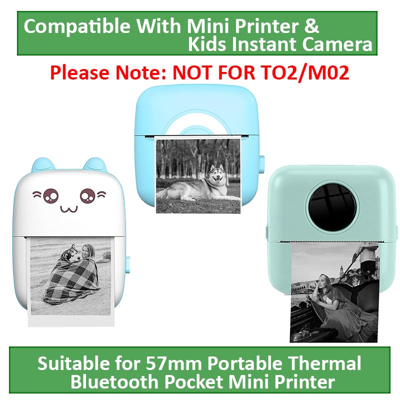 EUDORALIFE 25PCS Mini Printer Paper, Mini Thermal Printer Paper, Thermal Sticker Paper, Mini Thermal Printer Sticker Paper, Ldeal for Photos