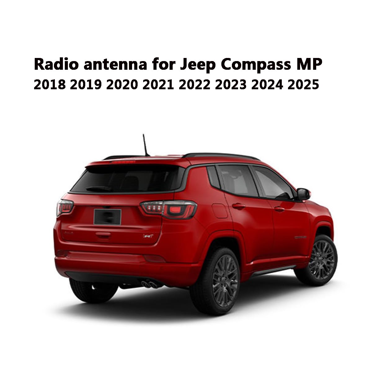 8 Inch Radio Antenna for 2014-2023 Jeep Cherokee & 2018-2025 Jeep Compass, | Car Wash Proof, Flexible Rubber Antenna Mast | Durable Roof Antenna |