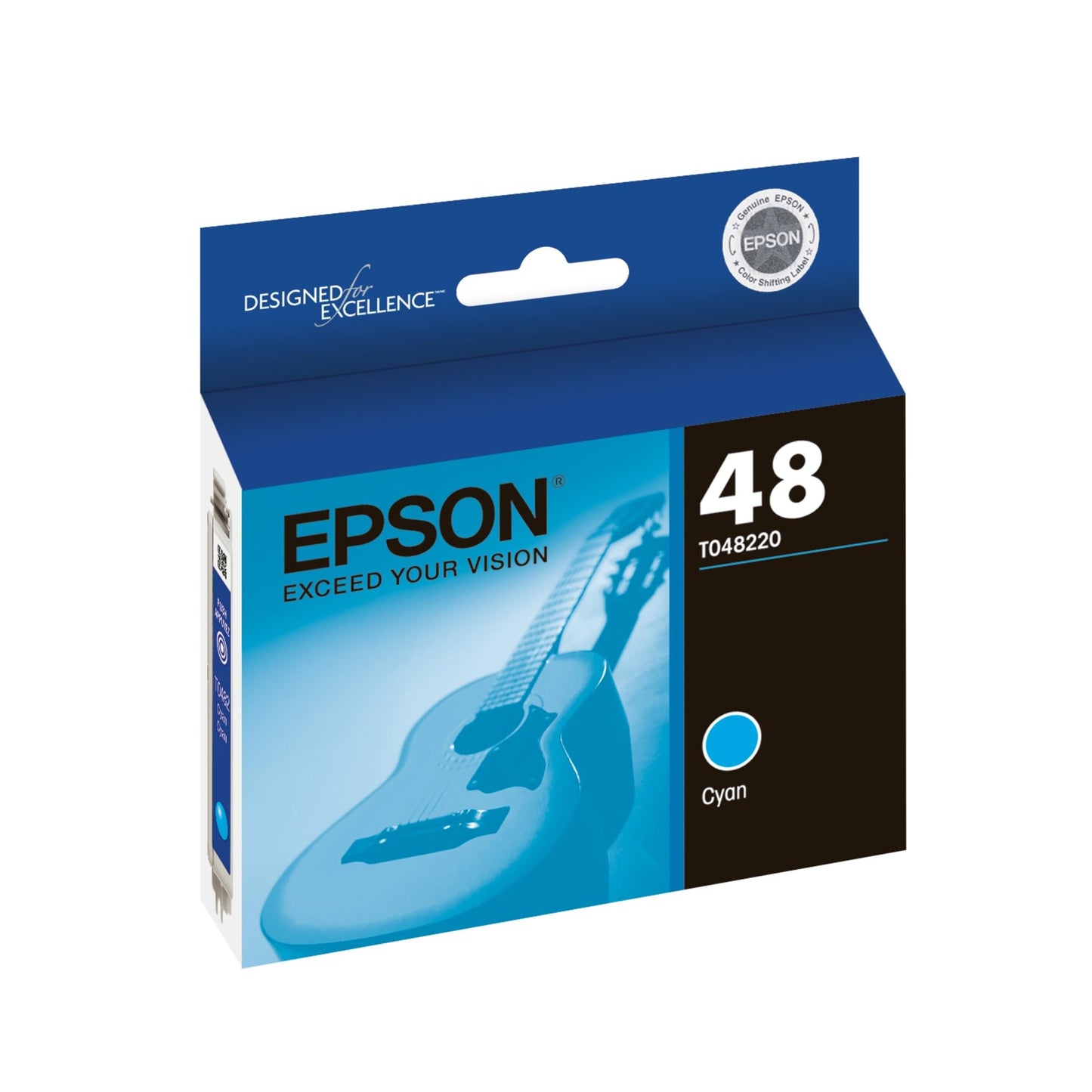 Epson 48 Standard Capacity Cyan Cartridge (T048220-S) Works with Stylus Photo R200, R220, R300, R300M, R340, RX500, RX600, RX620