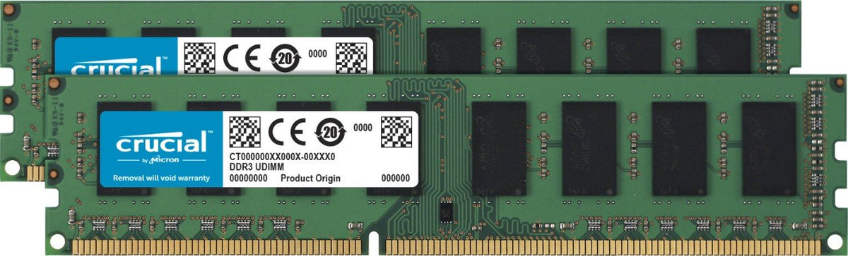 Crucial Technology 8GB Kit (4GBx2), 240-pin DIMM, DDR3 PC3-12800,