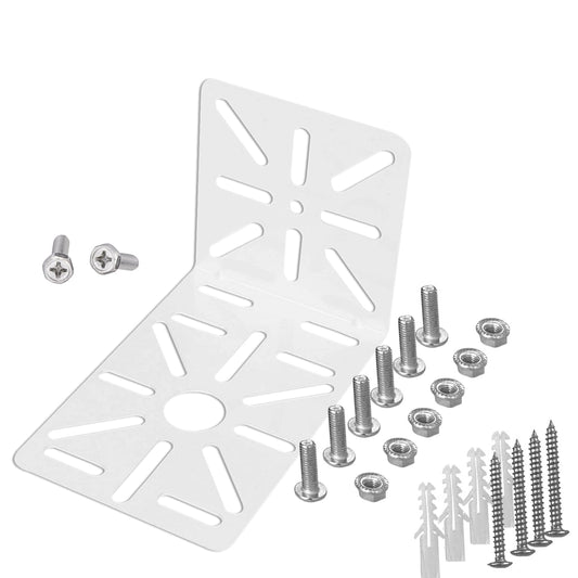 WiTi L-Shape Wall and Ceiling Mount Bracket for CCTV Camera IP Cameras, PTZ Dome Camera Holder Solid Metal Universal Holes Pattern, Suitable