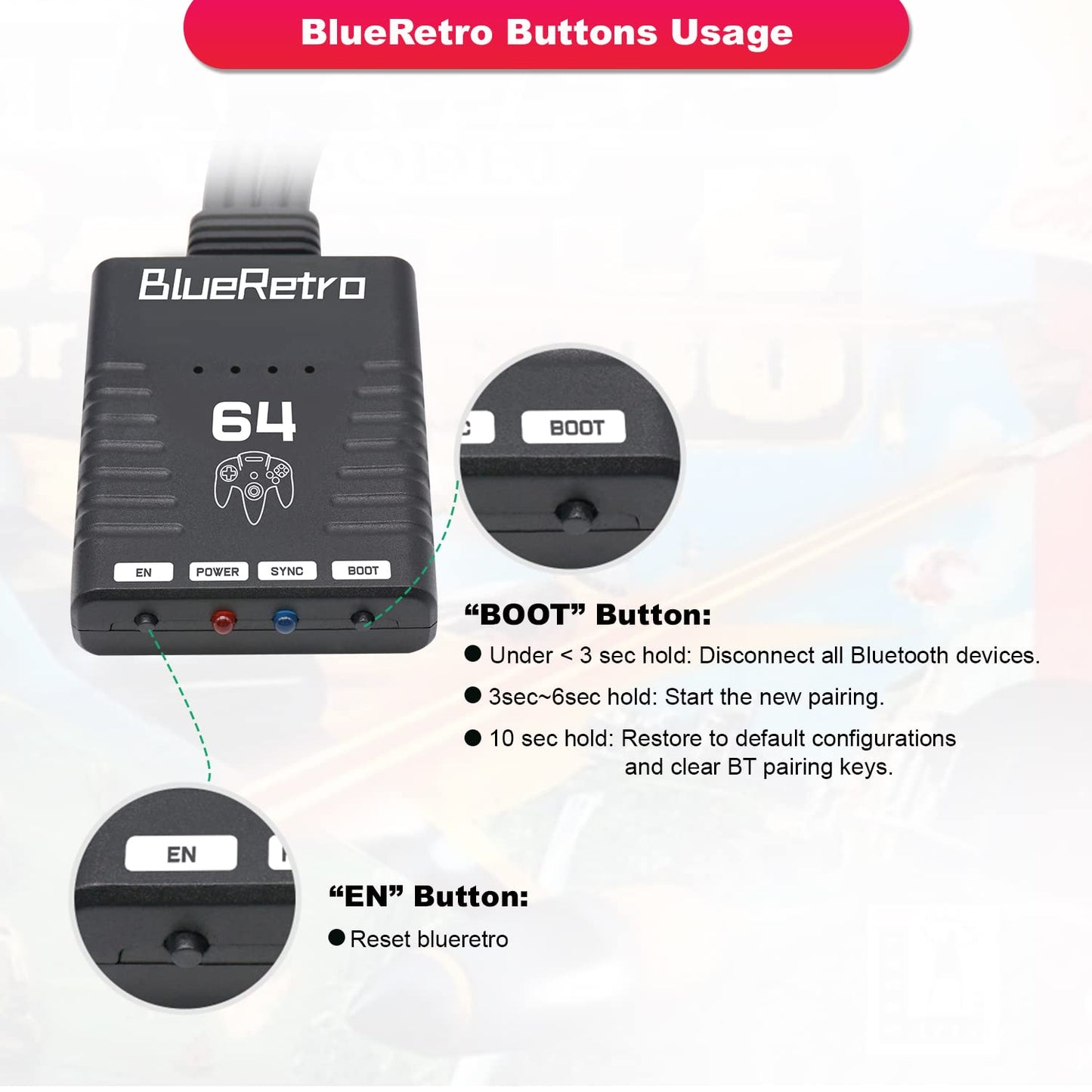 BITFUNX Wireless Controller Adapter - Support Firmware Upgrade, Dual-Mode BT, Keymap Configuration, Compatible with PS3/PS4/PS5,Xbox One S,Series