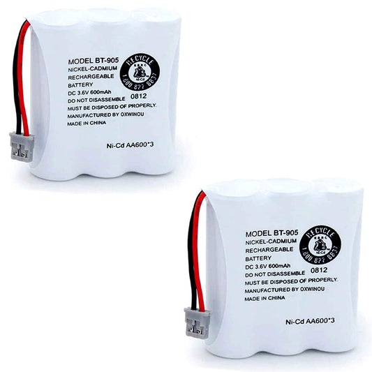 OXWINOU BT-905 BT905 Rechargeable Cordless Handset Phone Battery Compatible with for BBTY0663001 BBTY-0444001 BP-800 BP-905 BT-1006 3.6v 600mAh Ni-CD