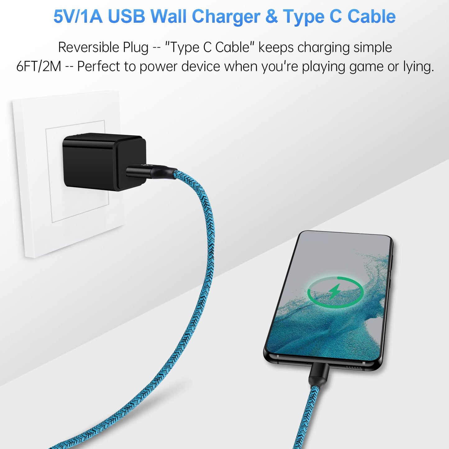 Android Phone Charger Fast Charging Compatible for Moto G/G Stylus/G Power/G Play 2023/G Fast/Edge+, Edge 5G UW/One 5G UW ace, G9 G8 G7 Power Plus