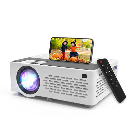 Aokang Projector, Mini Projector 1080P Full HD Supported, Portable Outdoor Movie Projector Compatible with Smartphone,TV Stick, PS4 & X-Box, PC