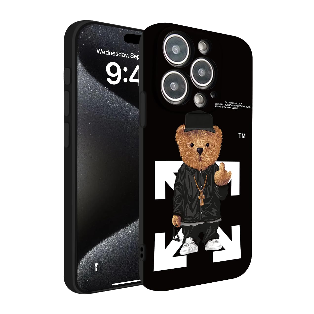PSUJAO Cool Case Compatible with iPhone 16 Pro case,Designer for Boys,Funny Aesthetic Soft Silicone Gel Rubber Shockproof Cover Full Body Drop