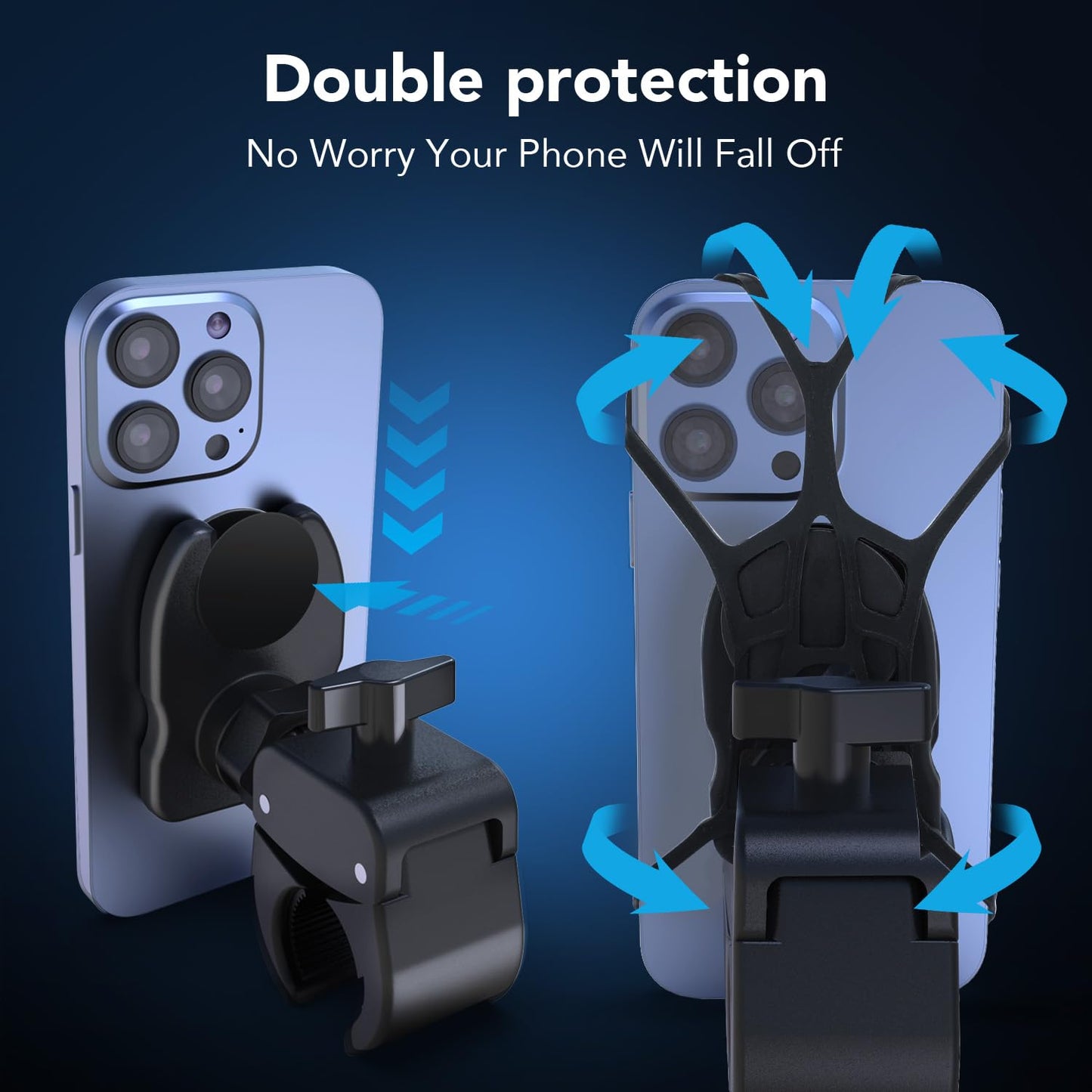 JCBAKC Socket Mount for Bikes, Motorcycles, Scooters,Treadmill Handlebar,Bike Phone Holder for Basic Socket,Compatible with Phone 3.7" to 7"