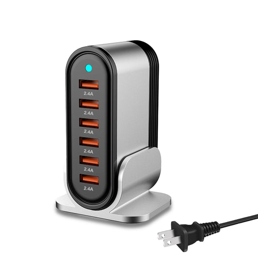 6 Port USB Charging Station, Type A Charger, Multi USB Charger for iPhone 14/13 /12/11Series, iPad Pro/Air/Mini, Galaxy, LG and More