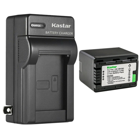 Kastar 1-Pack Battery and AC Wall Charger Replacement for Panasonic HDC-TM55, HDC-TM55K, HDC-TM55P, HDC-TM55PC, HDC-TM60, HDC-TM60P, HDC-TM60PC