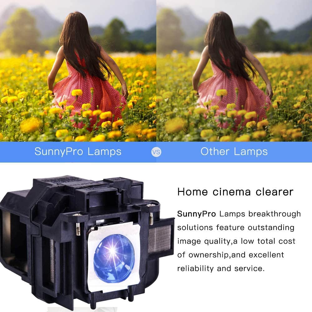 SunnyPro V13H010L88 ELPLP88 Replacement Projector Lamp Compatible with Epson Powerlite Home Cinema 2040 1040 2045 740HD 640 EX3240 EX7240 EX9200