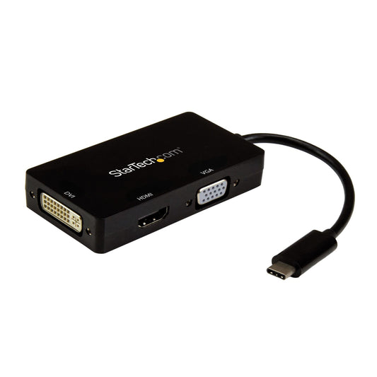 StarTech USB-C to HDMI/VGA/DVI Adapter, 4K (CDPVGDVHDBP)