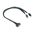 Micro SATA Cables MICIO x8 74P to 2 X Oculink 4i Straight Connector Cable - 450 MM, High-Speed Data Transfer Cable for MICIO to Oculink Connectivity