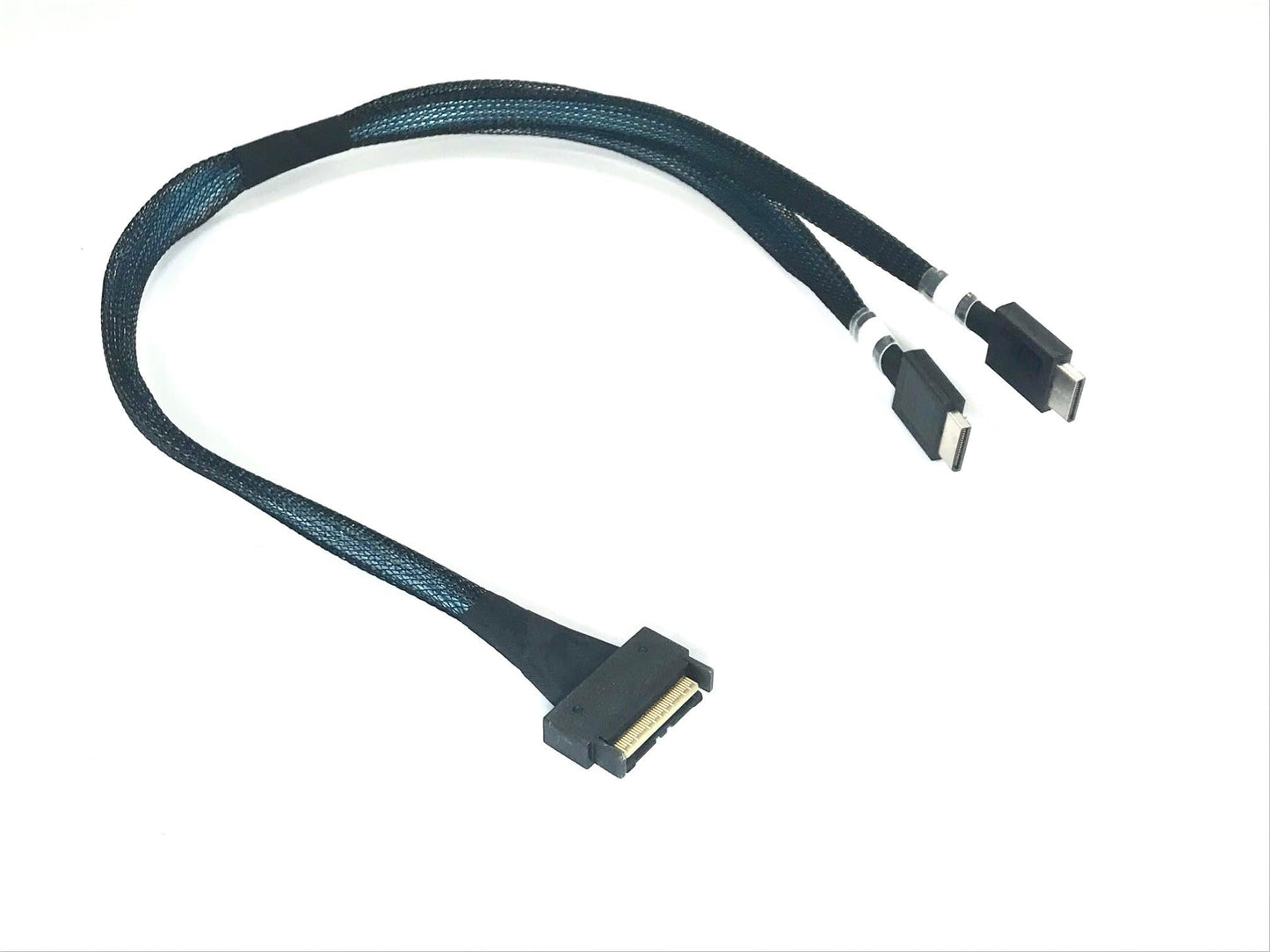 Micro SATA Cables MICIO x8 74P to 2 X Oculink 4i Straight Connector Cable - 450 MM, High-Speed Data Transfer Cable for MICIO to Oculink Connectivity