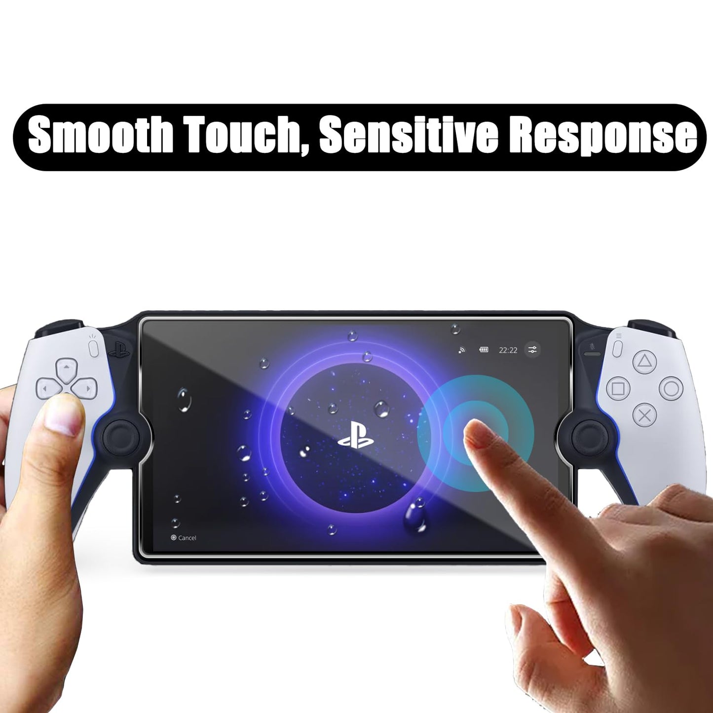 TQLGY 2 Pack Tempered Glass Screen Protector for PlayStation Portal Remote Player 8-Inch, Ultra HD, Anti-Scratch, Anti-Fingerprint, Bubble-Free