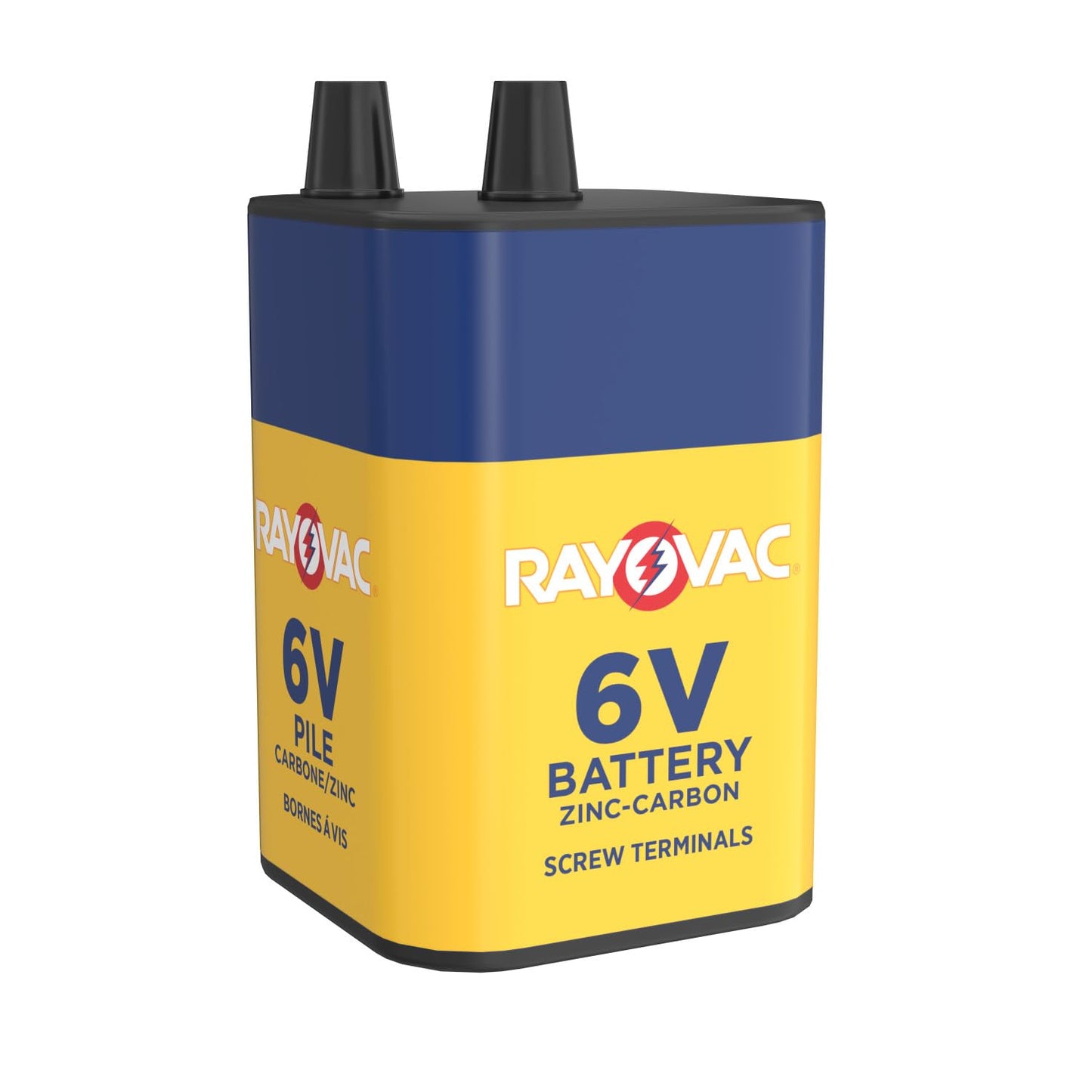 RAYOVAC Heavy Duty Lantern Battery, 6 Volt Screw Terminals, 945R4C
