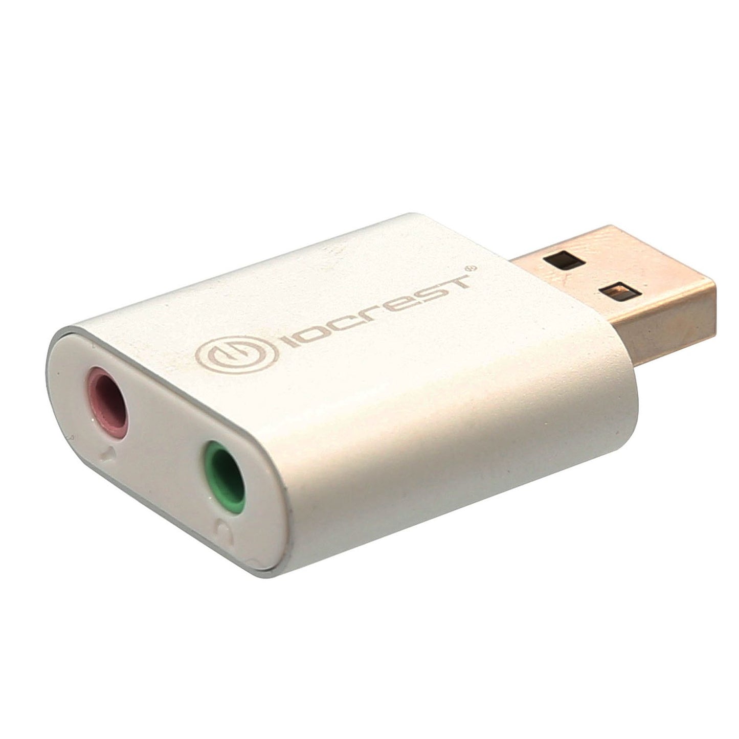 IO Crest SY-AUD20205 USB to Audio Adapter Convert PC USB Port into a Stereo Sound Card for Windows & Mac Silver