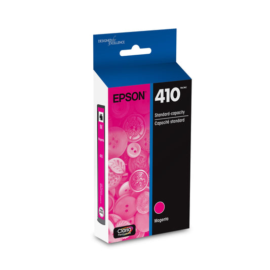 EPSON 410 Claria Premium Ink Standard Capacity Magenta Cartridge (T410320-S) Works with Expression XP-530, 630, 640, 7100, 830