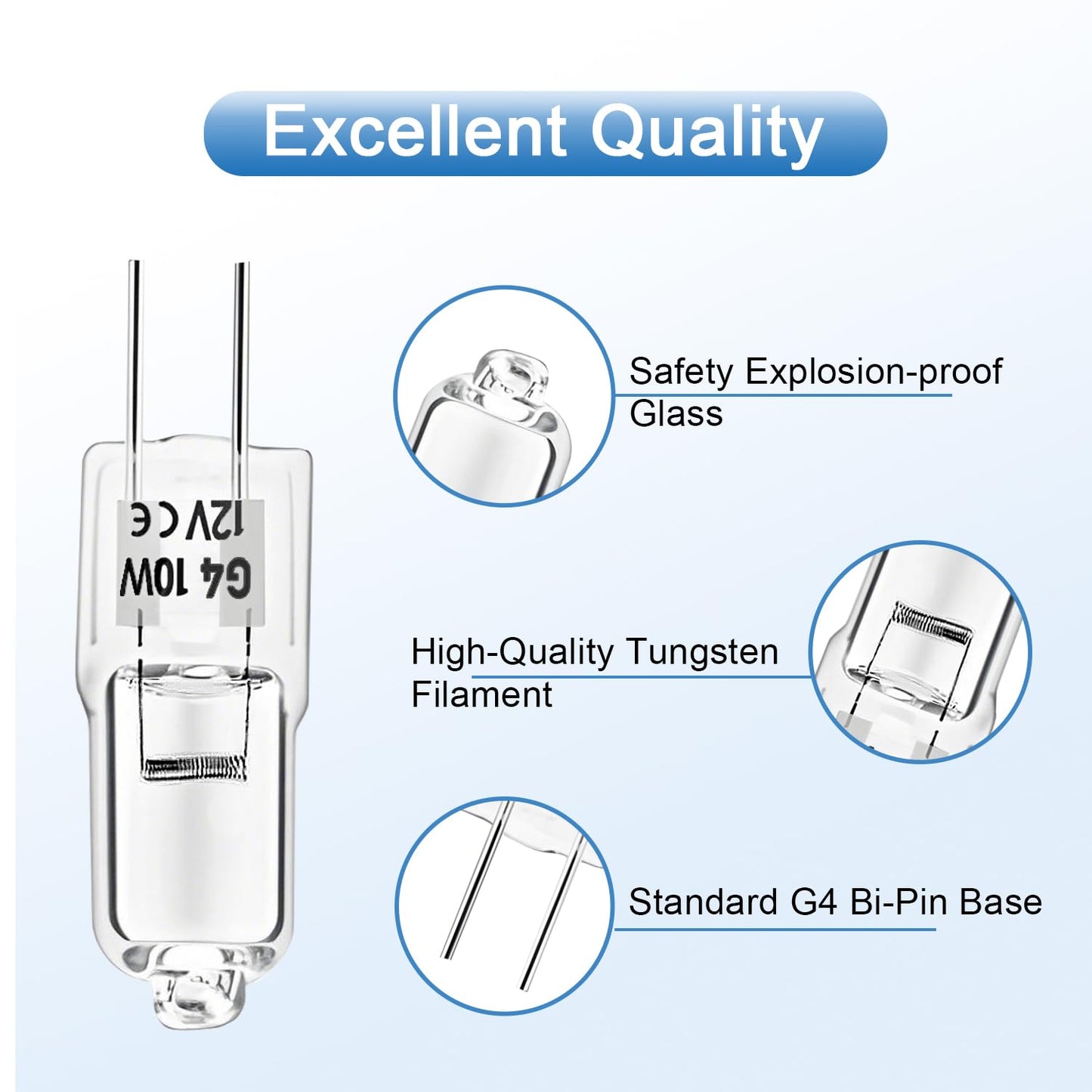 SDRZJX 2 PCS Halogen Oven Light Bulbs G4 10W 12V Compatible with Dacor Wall and Electric Oven Stove Range Replace#: 86573 8-6573 DE81-05142A 86364