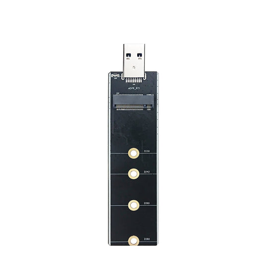 MICRO CONNECTORS M.2 NVMe & SATA SSD to USB 3.2 Gen 2x1 Type-A Adapter (NVME-S32USBA), Black