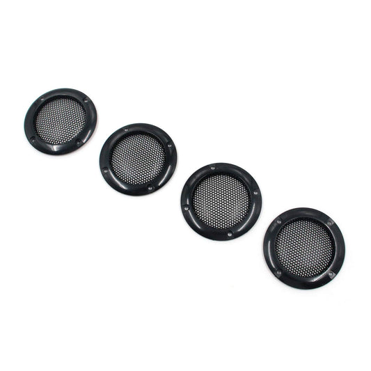 Mcredy 2 Inch Speaker Cover with Metal Mesh, Black ABS Plastic 4 Pcs