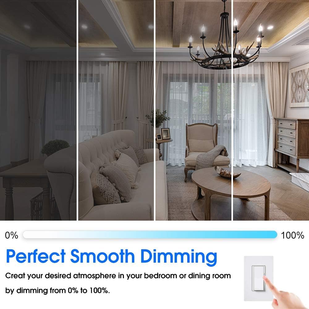 Energetic 90+ CRI LED Candelabra Light Bulb 60W Equivalent E12 LED Bulb Dimmable 5000K Daylight, Chandelier Light Bulbs, 5W 450LM Flame Tip CA10