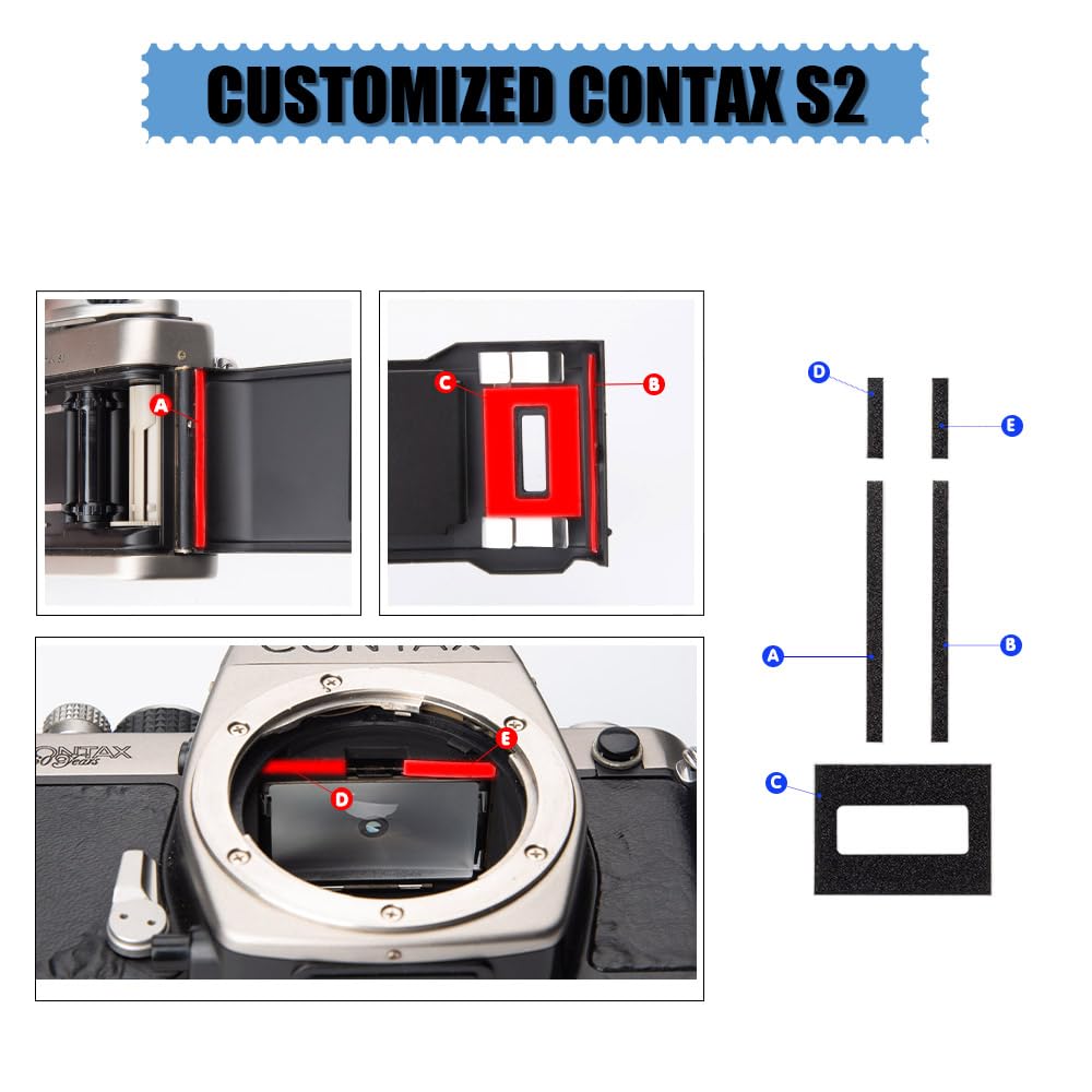 S2 Pre-Cut Self Adhesive Light Seal Foam Sponge Kits Repair for Contax S2 Camera Accessories (for Contax S2)